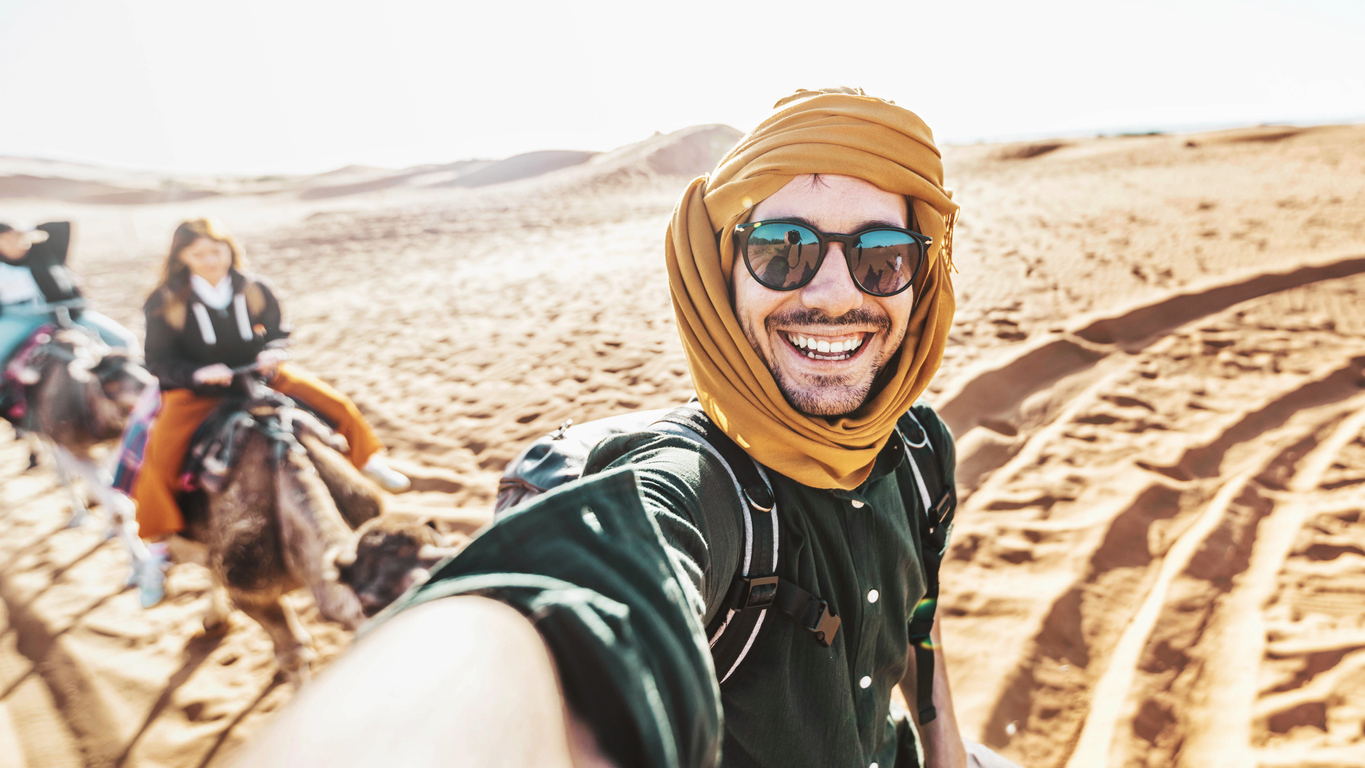 Camel rides in the desert