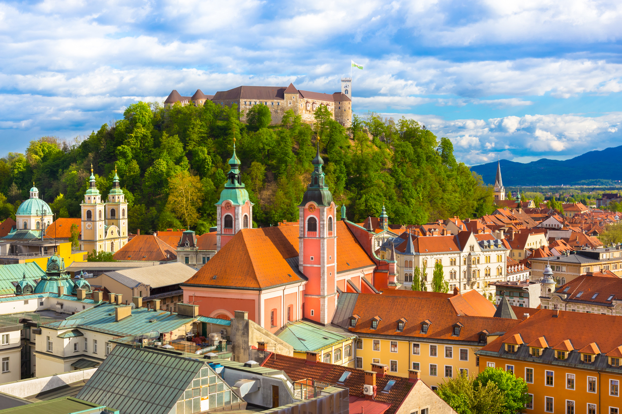 Ljubljana at sunset