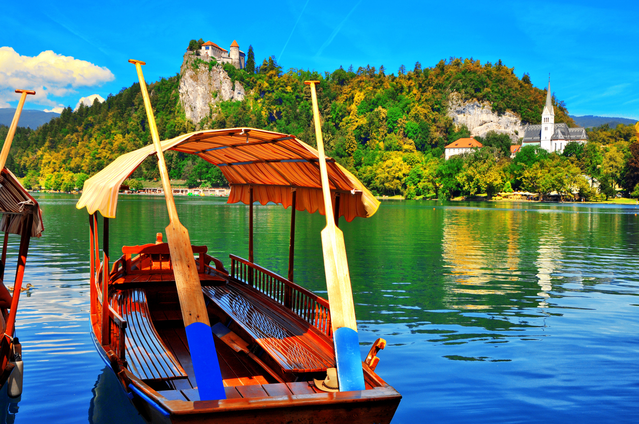 Traditional Pletna boat