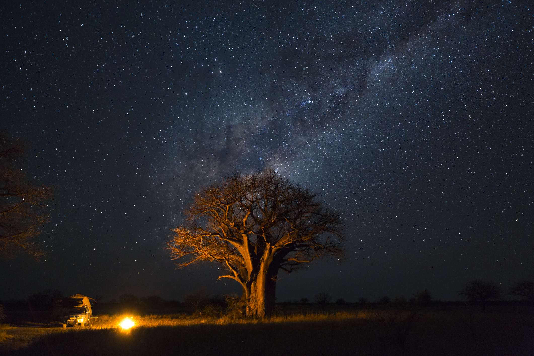 Camping under the stars