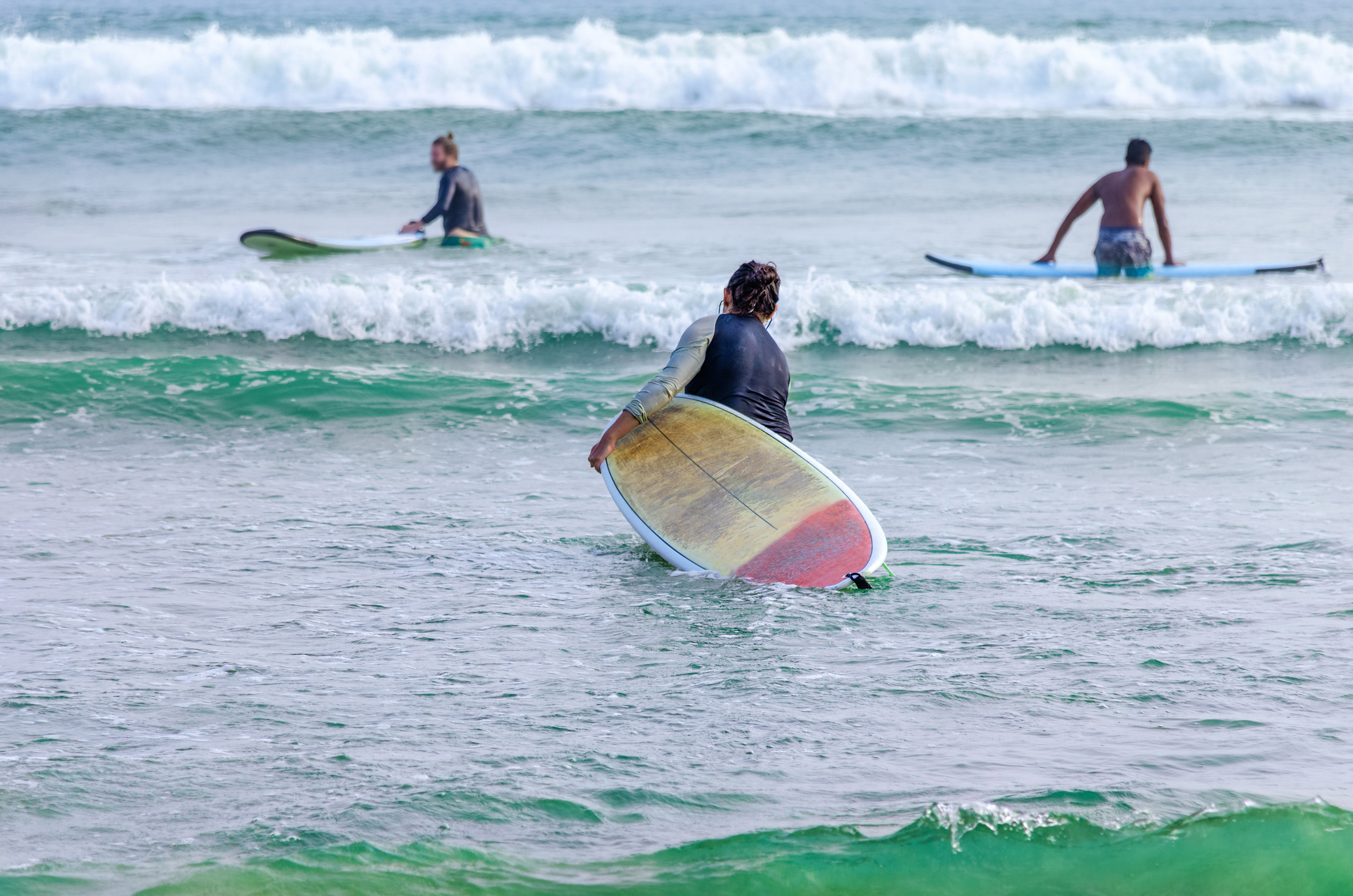 Fun in the surf in Welligama