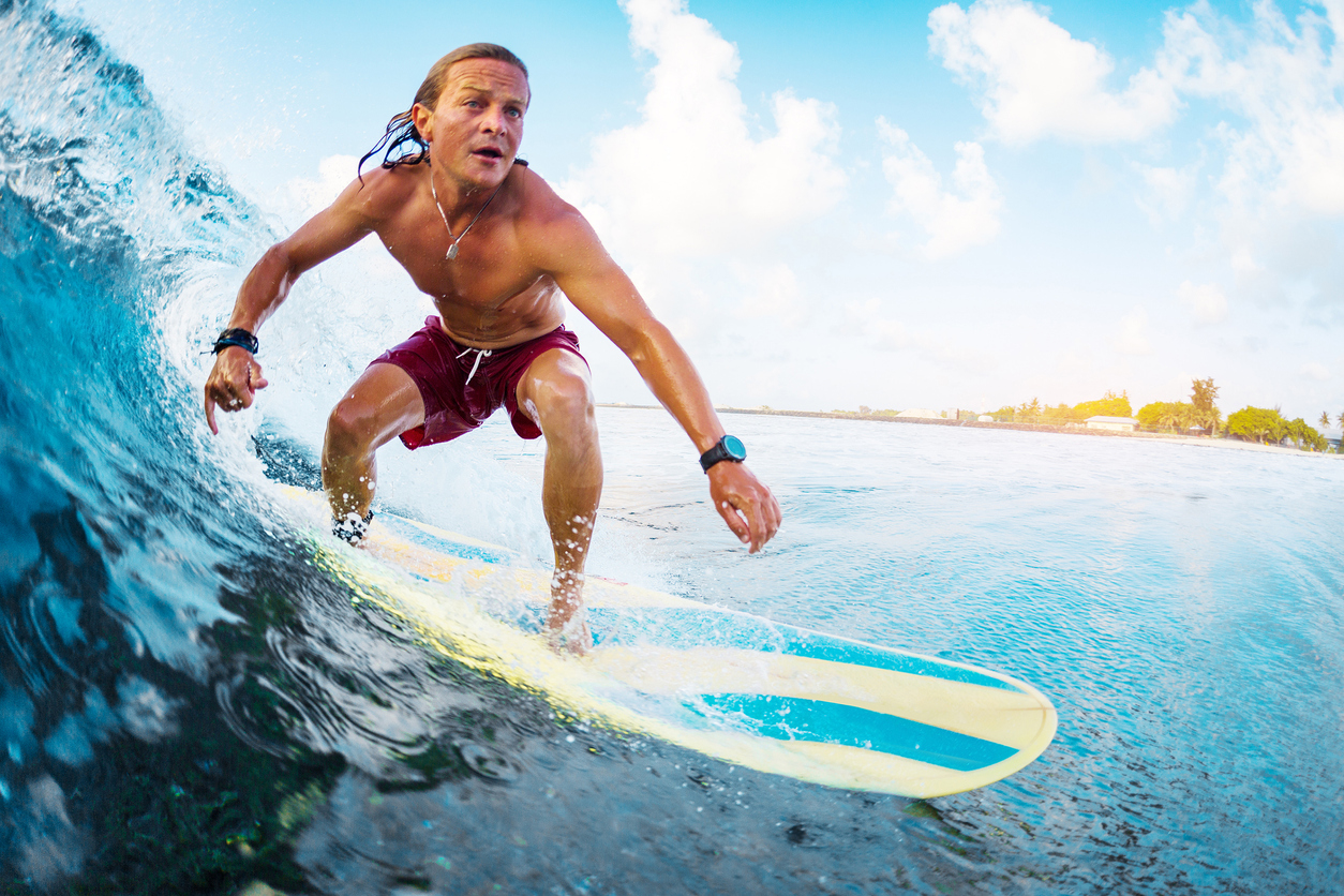 Enjoying Surfing Under the Lip!