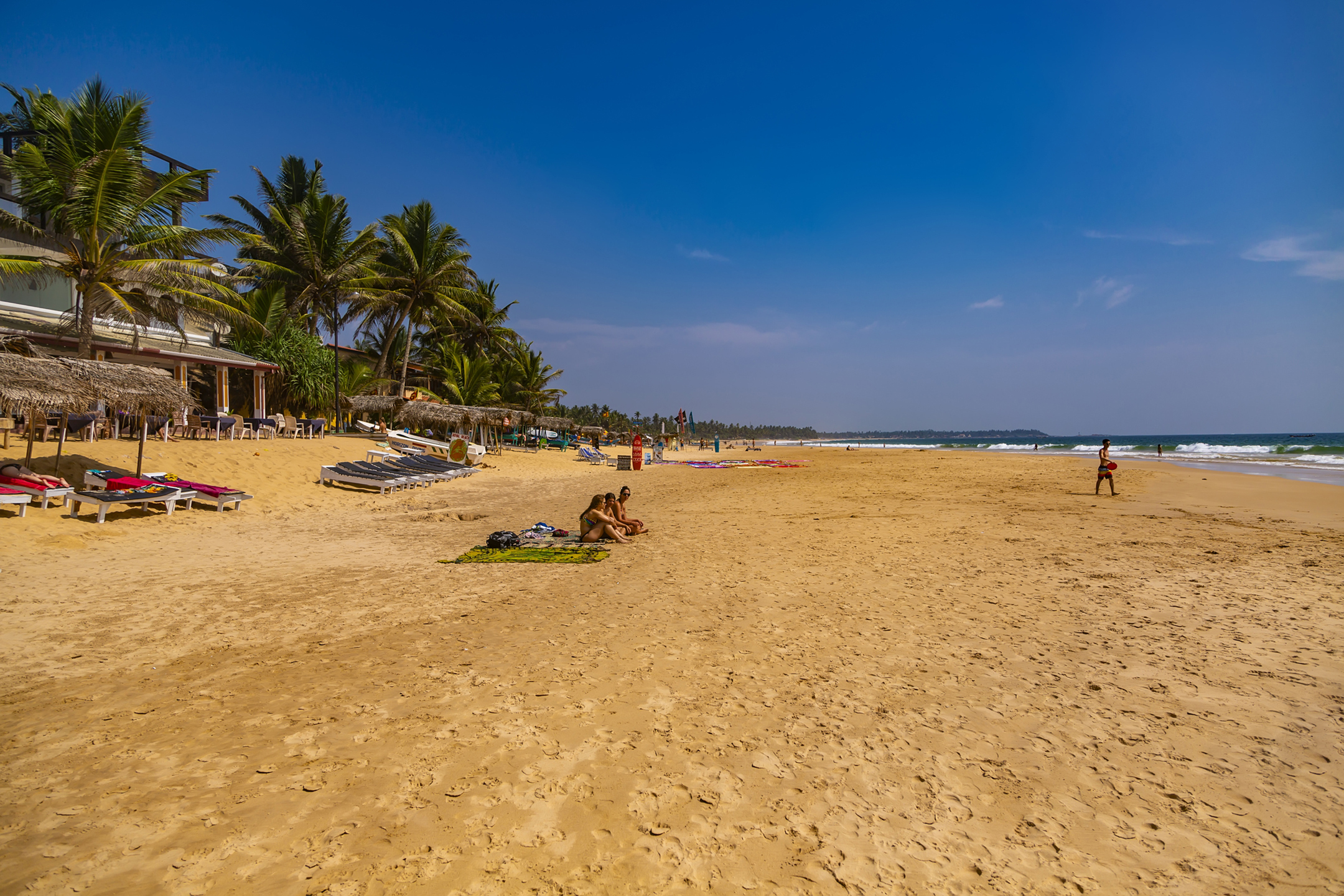 Hikkaduwa beach in Sri Lanka