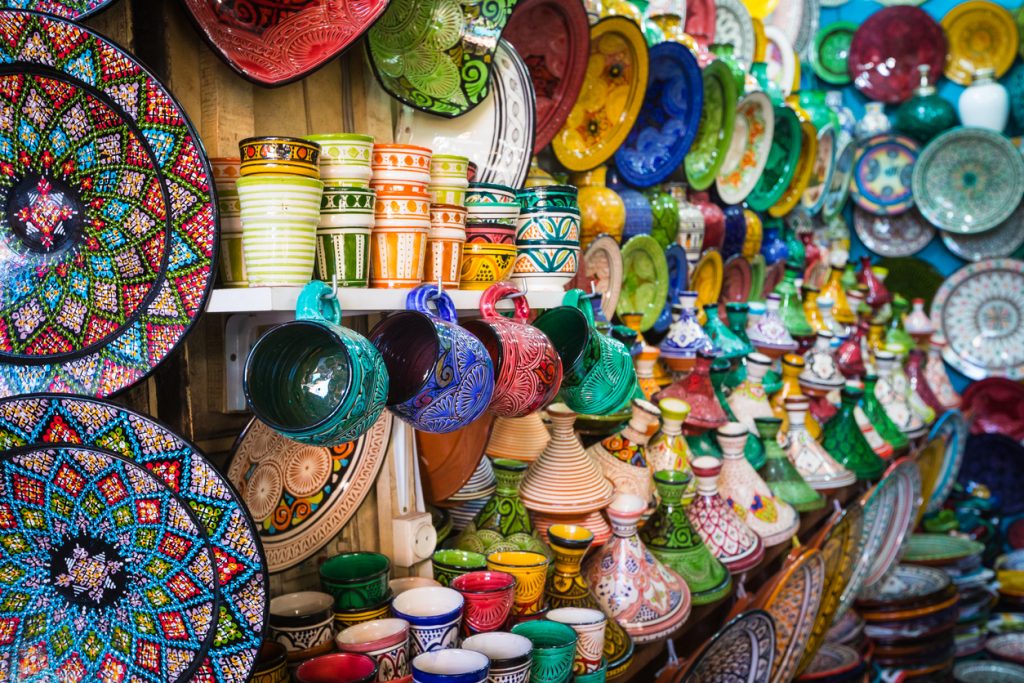 Moroccan souk crafts