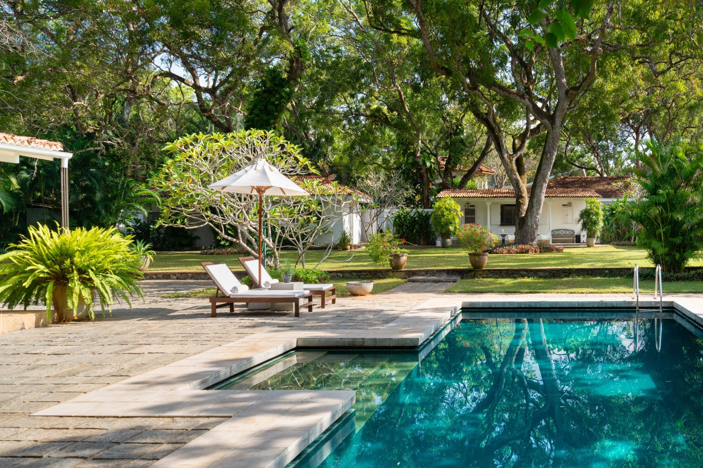 Outdoor pool space