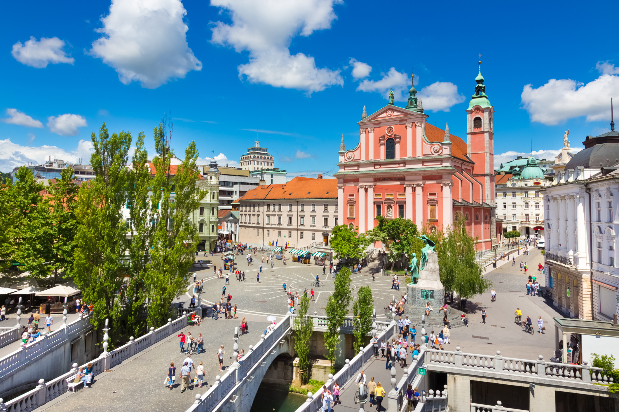 Preseren Square in Ljubljana