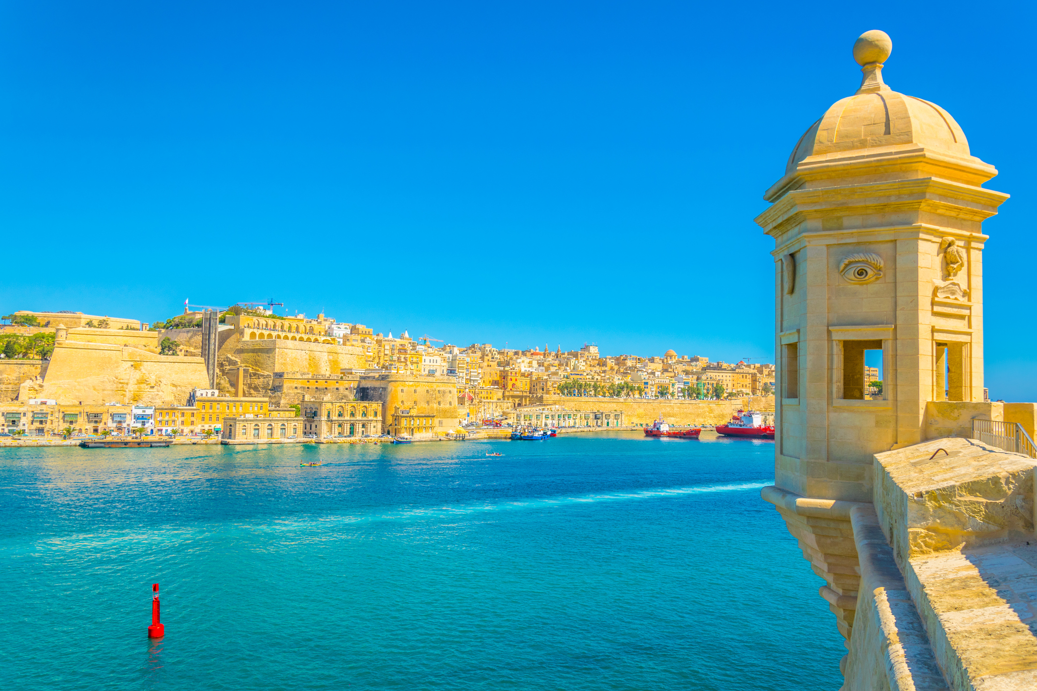 Upper Barrakka gardens in Valletta