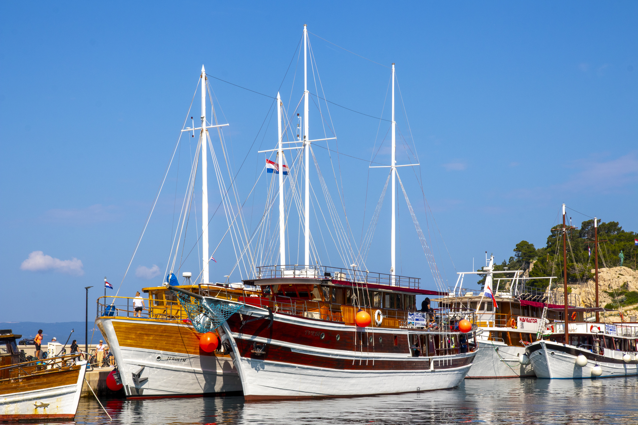 Boats in the Harbour at Baska Voda