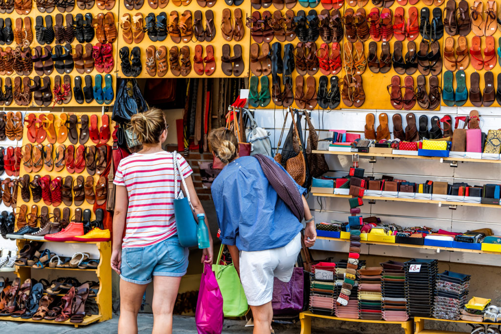 Leather shoe merchants in Florence