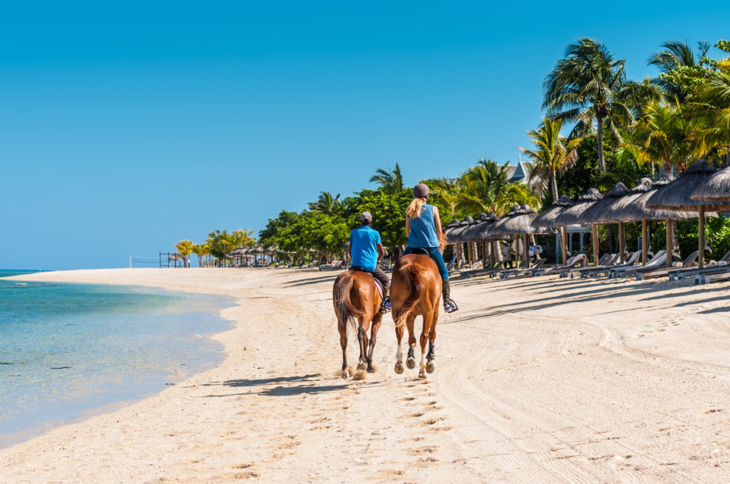 Horse riding on the beach