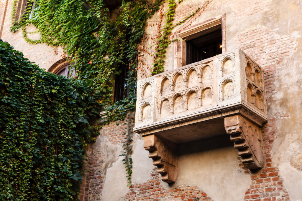 Juliet Capulet's brick balcony