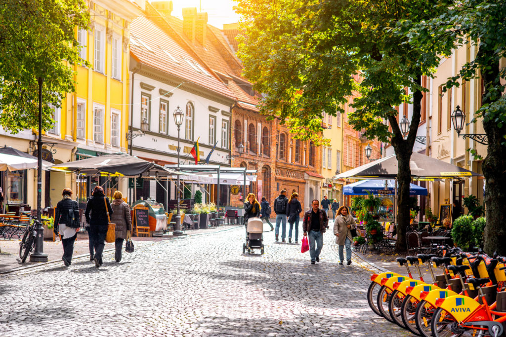 Street view in Vilnius