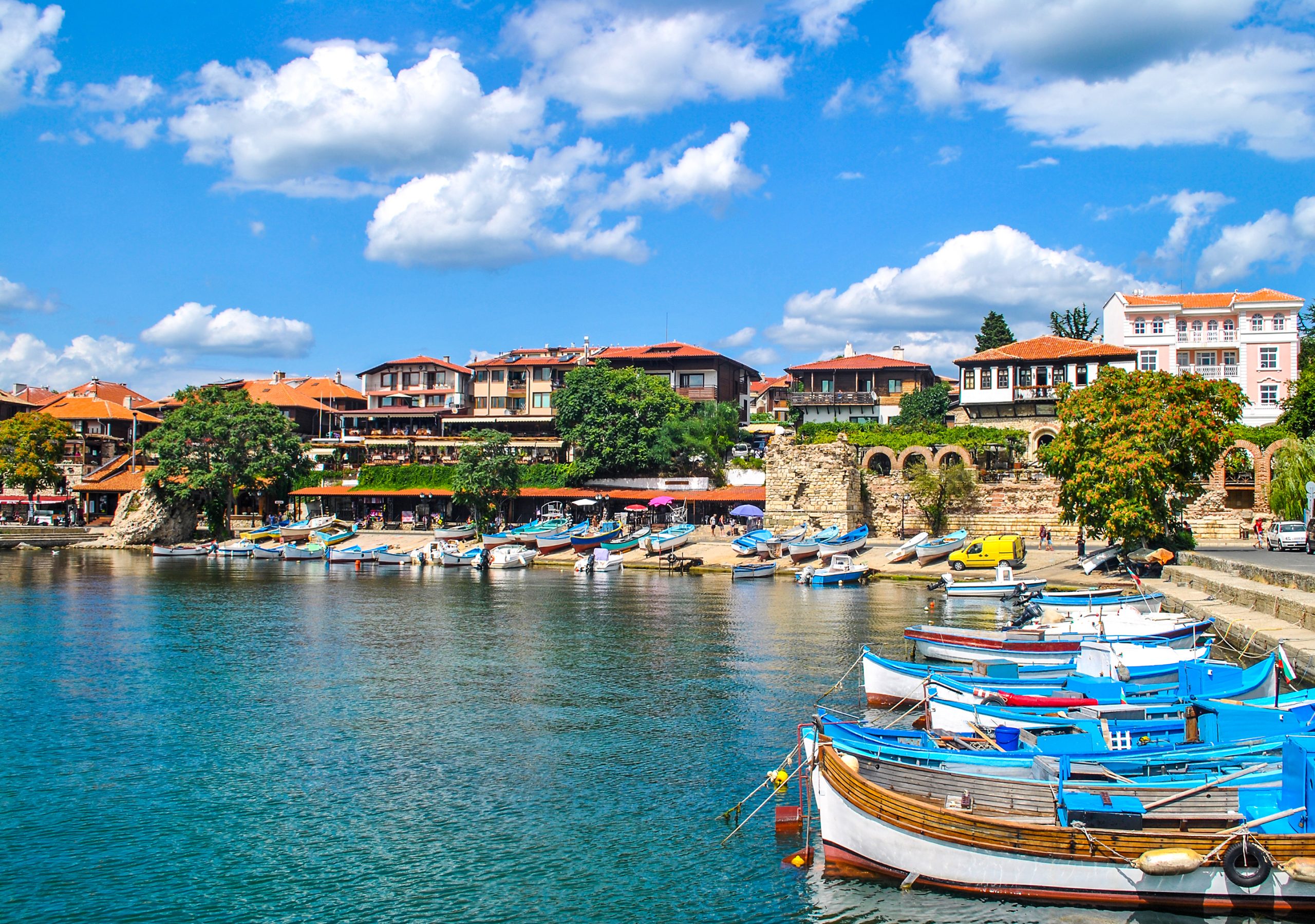 Boats mooring in Nessebar