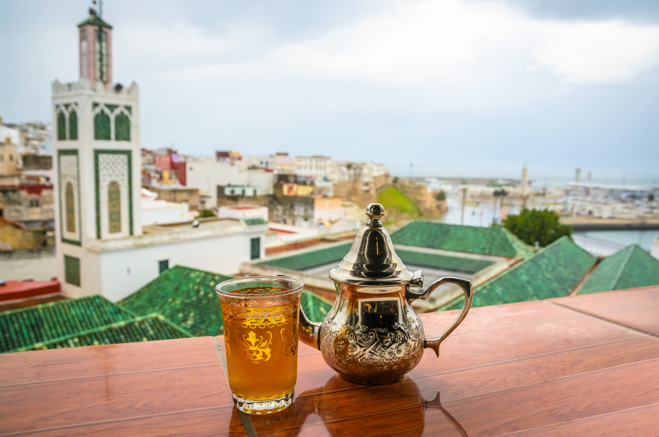Traditional Moroccan mint tea