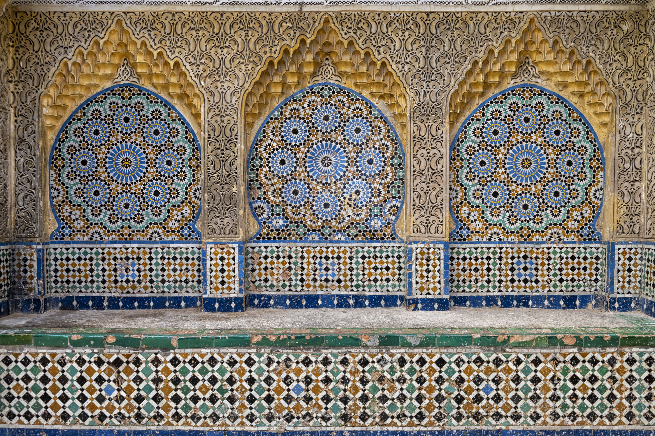 Coloured mosaics in the Kasbah