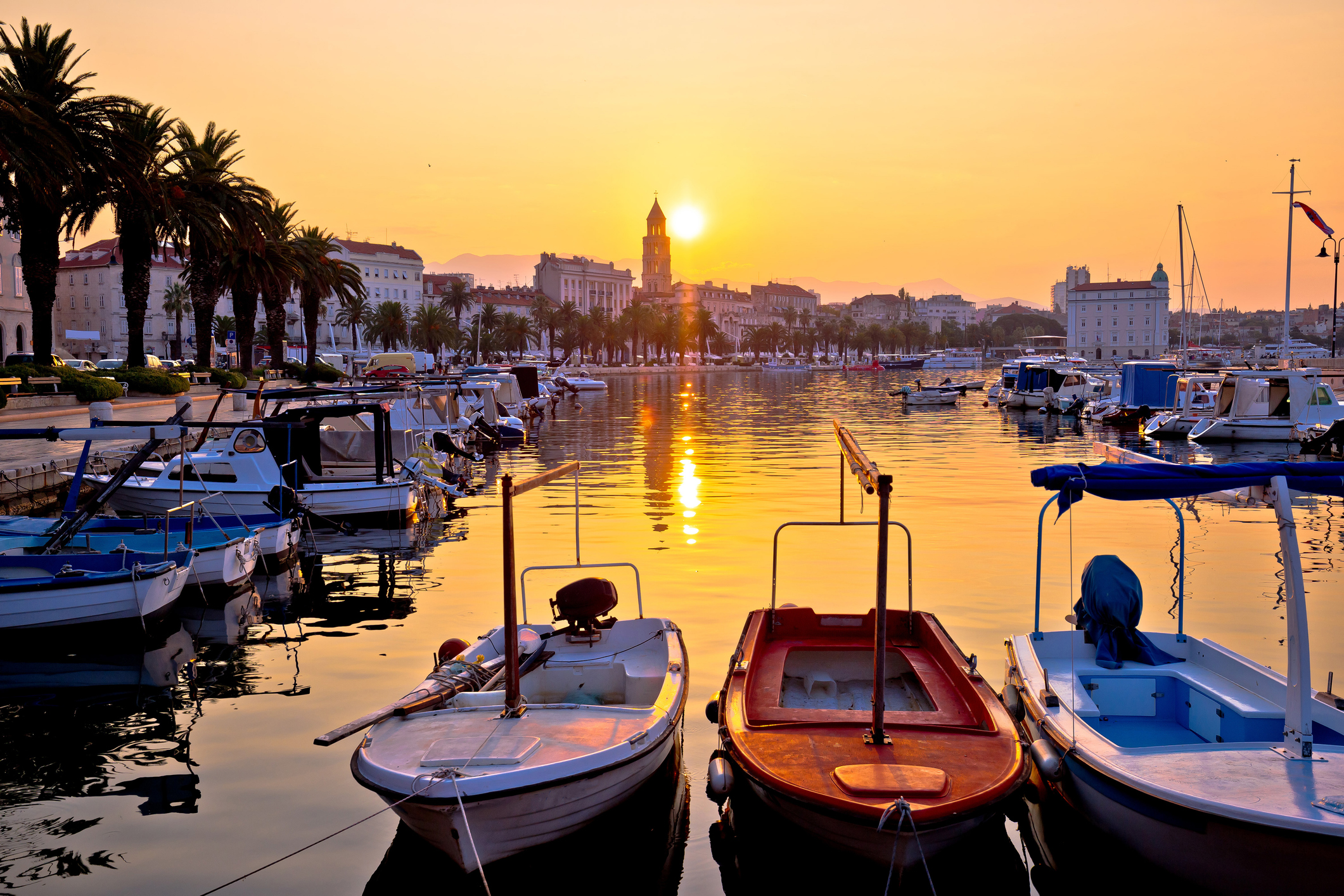 Morning sunrise in Split