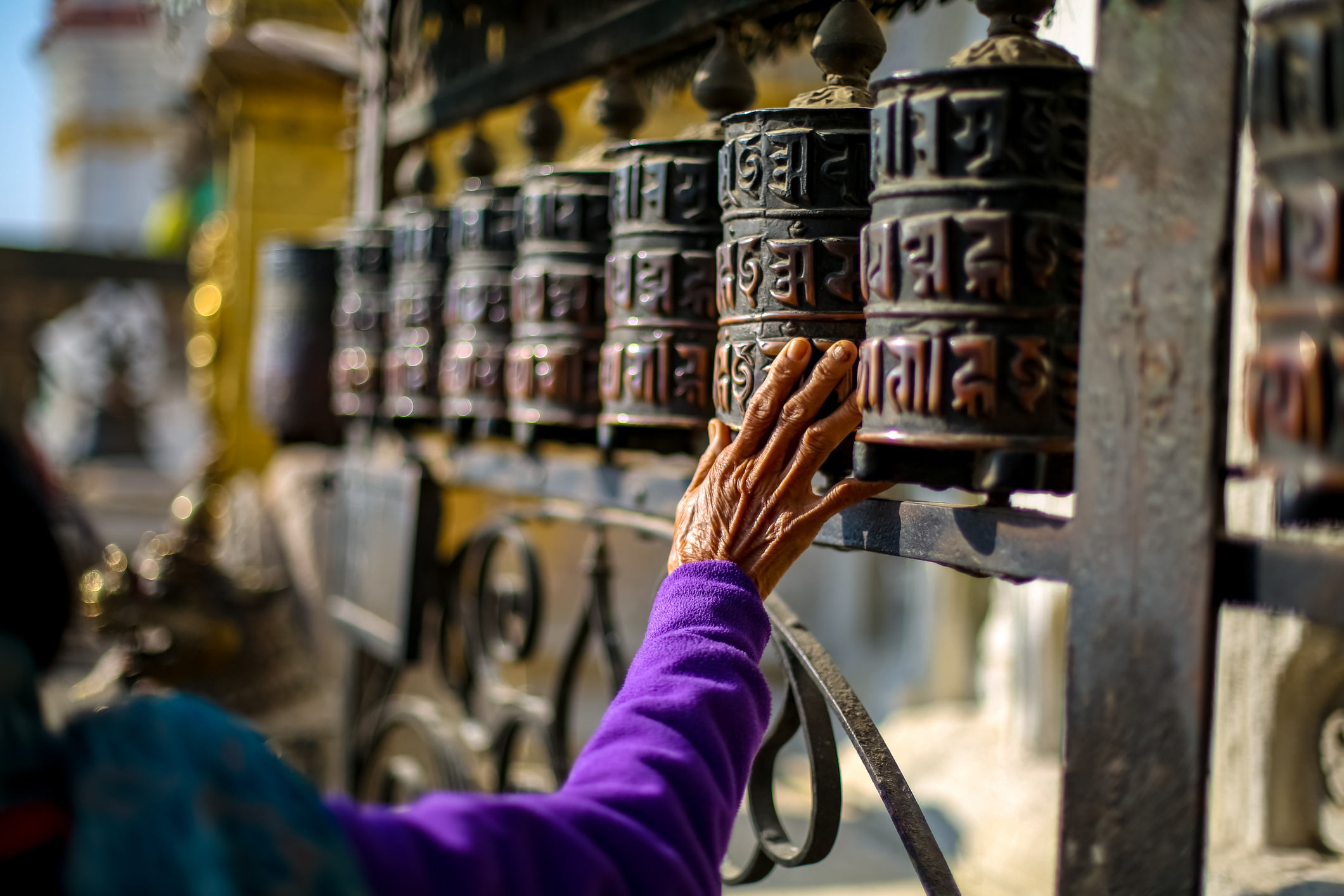 Prayer wheels of Swayambhunath Stupa