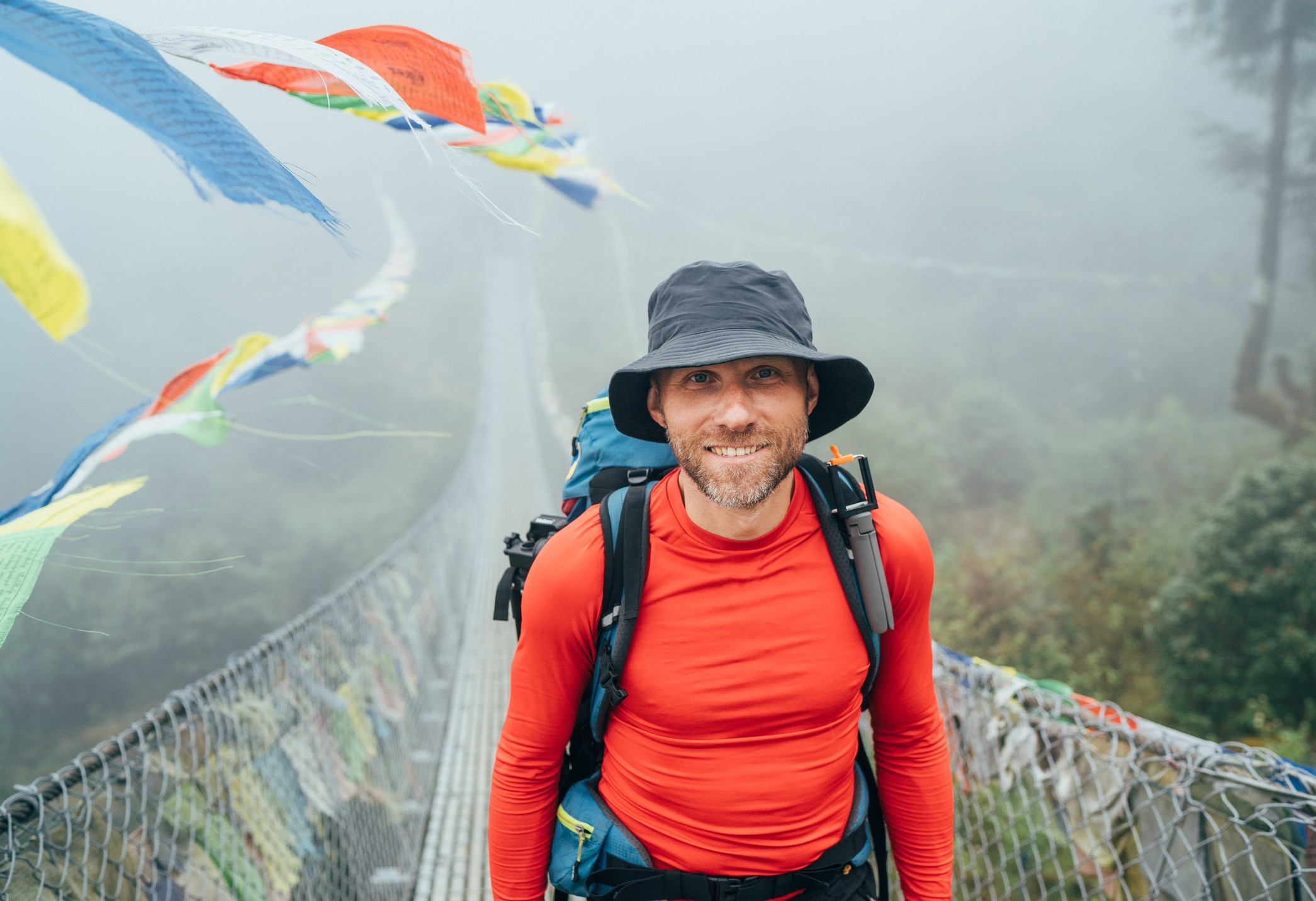 crossing the suspension bridges