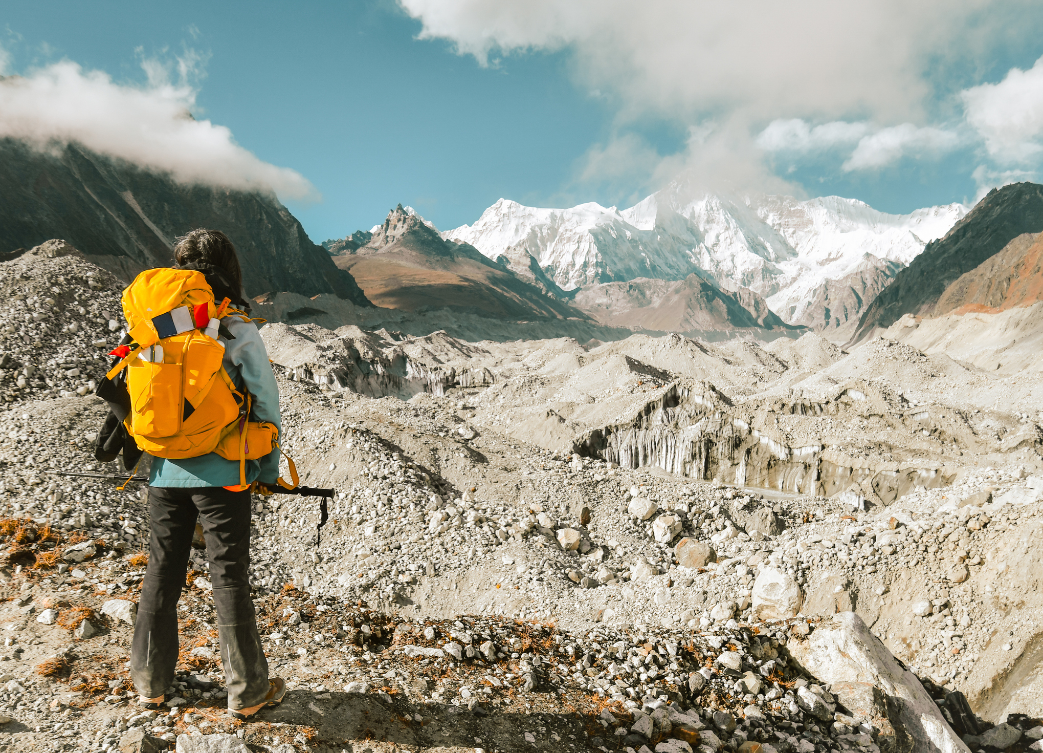 view of the mountains from Gokyo Ri